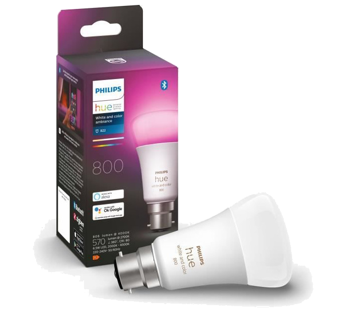 PHILIPS Hue White and Color Ambiance - Ampoule LED connectée 10W - B22 - Compatible Bluetooth