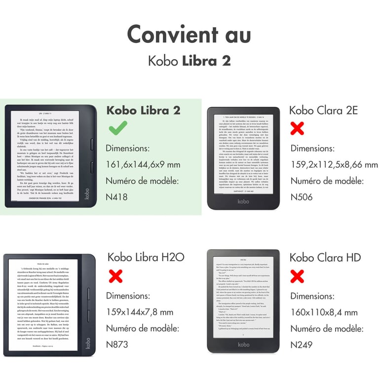 imoshion ?Slim Hard Sleepcover avec support pour Kobo Libra 2 / Tolino Vision 6 Neuf - vue 2