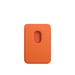 Porte-cartes en cuir avec MagSafe pour iPhone - Orange