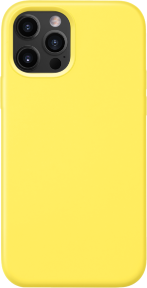 Coque antichoc en gel de silicone doux pour Apple iPhone 12/12 Pro, Jaune Limonade