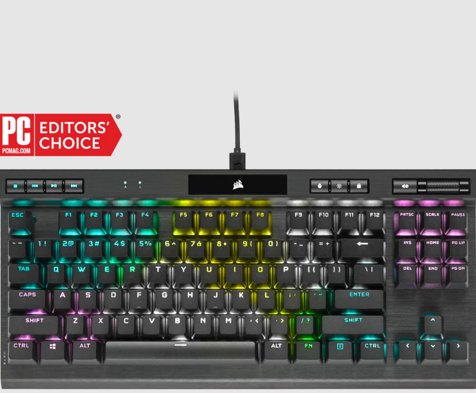 Corsair K70 RGB TKL clavier USB Anglais Noir