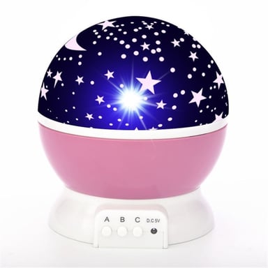 Star Sky Elight L1 2 en 1 foco giratorio y luz nocturna con 4x AAA / cable USB Rosa