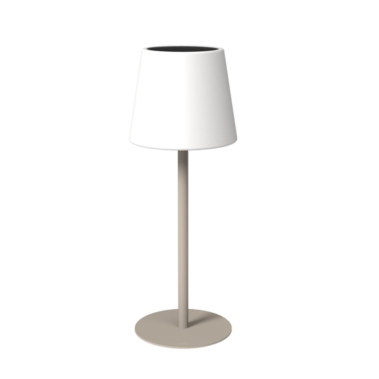 KREAFUNK ARC Lampe LED Tactile – Portable, recharge solaire & USB-C, jusqu'à 24 heures d'autonomie, 2 hauteurs possibles, éclairage d'ambiance -Beige - Neuf