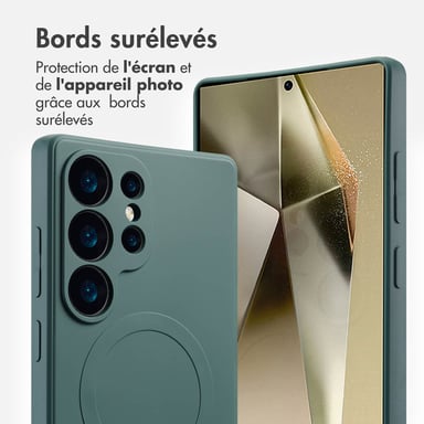 imoshion Coque Couleur avec MagSafe pour Samsung Galaxy S25 Ultra - Vert foncé