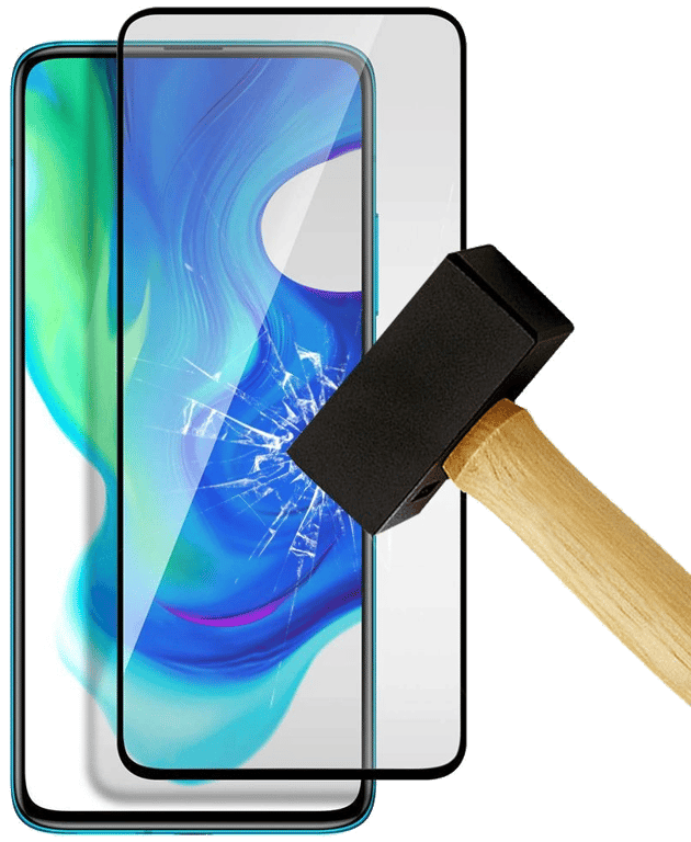 Film verre trempé 4D Noir compatible Xiaomi Poco F2 Pro