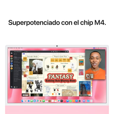 Apple iMac Apple M M4 59,7 cm (23,5'') 4480 x 2520 pixel PC All-in-One 16 GB 256 GB SSD macOS Sequoia Wi-Fi 6E (802.11ax) Rosa