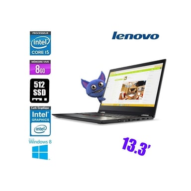 ThinkPad Yoga Core i5,  2.6 , 8 Go  512 Go Intel HD Graphics 620 Noir 12.5'' Windows 8
