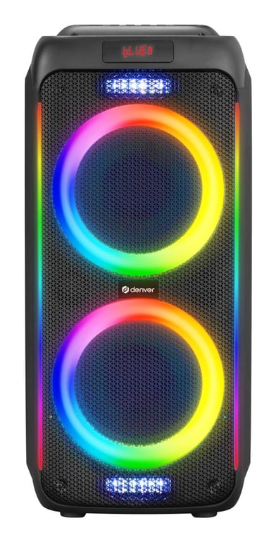 Haut-Parleur Bluetooth Denver BPS-458 – 1000 W, Effets Lumineux RVB, Micro Sans Fil - vue 2