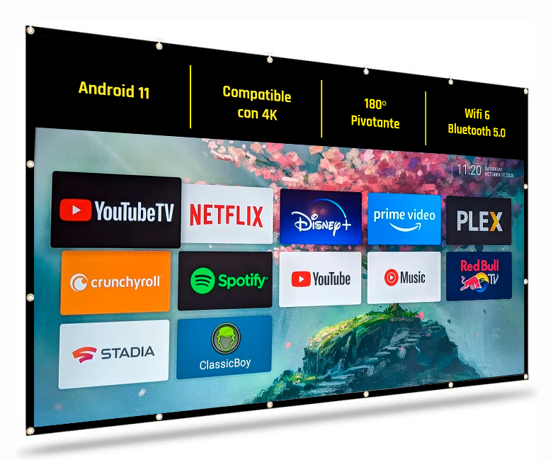 Projecteur iggual MP1080 FullHD 300 Lumens 150 LED LCD Smart TV Portable - vue 4