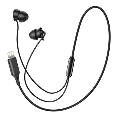 Écouteurs de Sommeil Filaires Lightning avec Microphone Noir