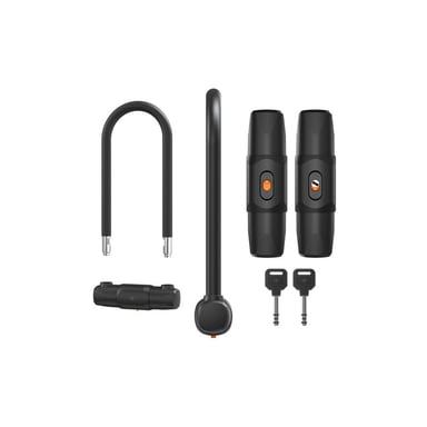 Antirrobo U CASR FUB 2 & ART 4 Negro tamaño largo acero templado 2 llaves mecanismo de llave para scooter moto