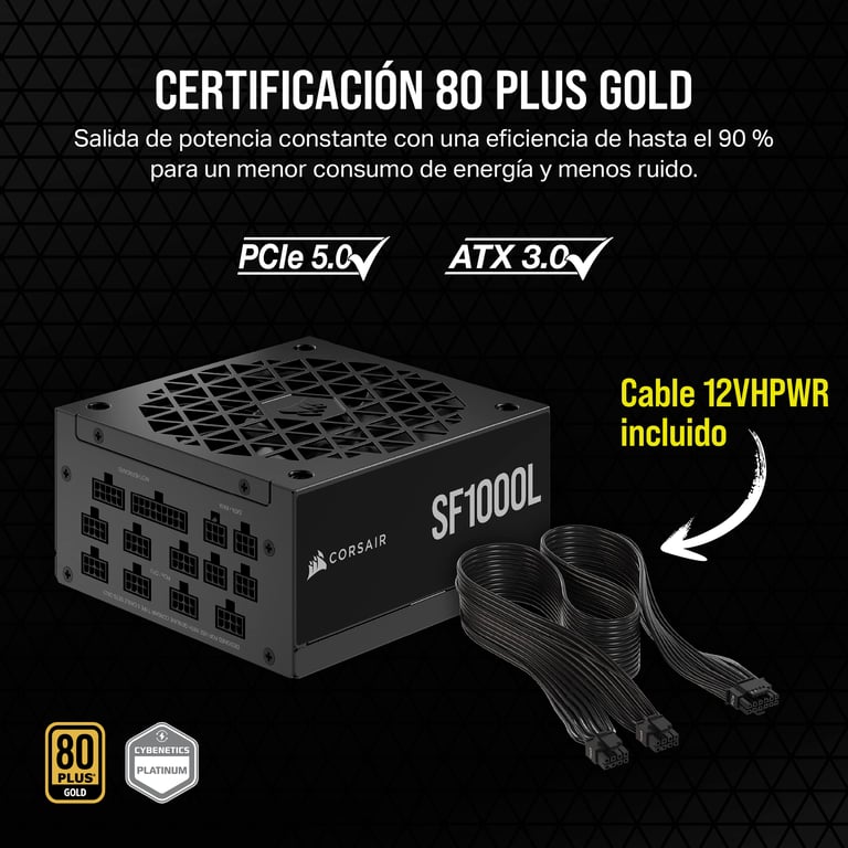 Alimentation CORSAIR SF1000L 80 PLUS Gold pour système haute performance Neuf - vue 3