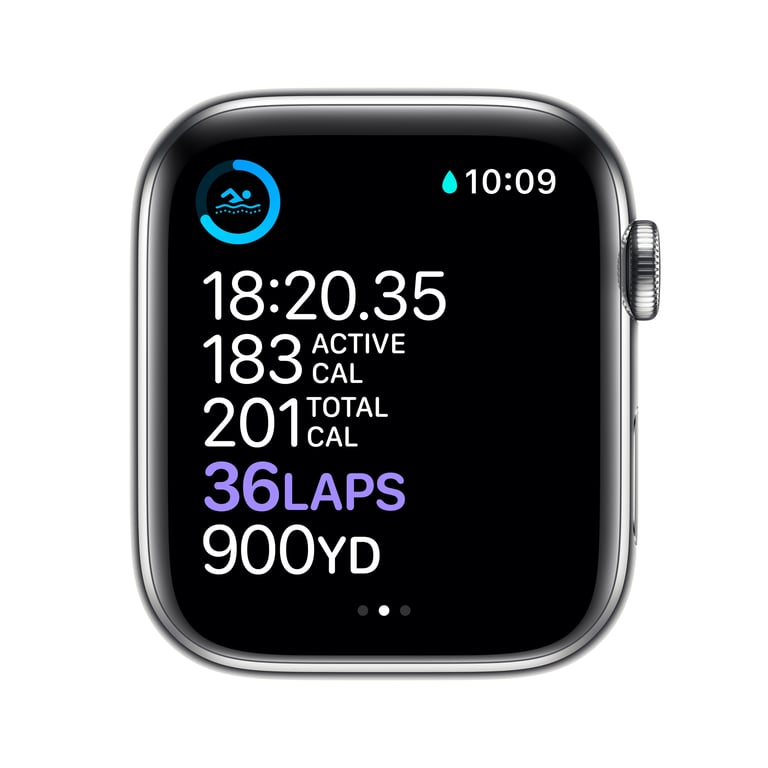 Apple Watch Series 6 OLED 44 mm Digital 368 x 448 Pixeles Pantalla táctil 4G Plata Wifi GPS (satélite)