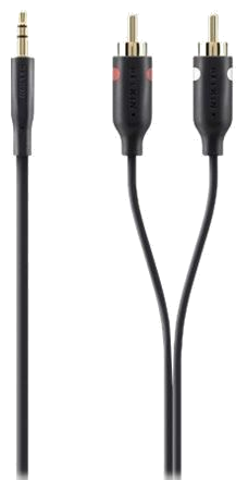 BELKIN Câble audio RCA x 2 (M) pour stéréo mini jack (M) - 1 m - Double blindage