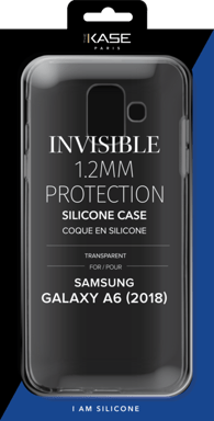 Funda invisible fina para Samsung Galaxy A6 (2018) 1,2mm, transparente