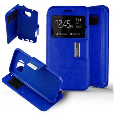 Etui Folio Bleu compatible Samsung Galaxy S7 Edge