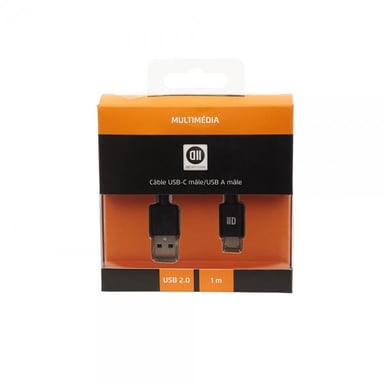 D2 Diffusion D2USBCUSBM100 cable USB USB 2.0 1 m USB C USB A Negro