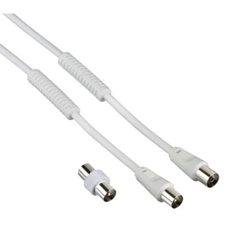 Hama 7205300 câble coaxial 1,5 m Blanc - Neuf