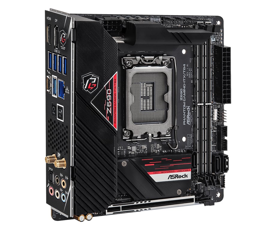 Asrock Z690 Phantom Gaming ITXTB4 Intel Z690 LGA 1700 mini ITX Neuf - vue 2
