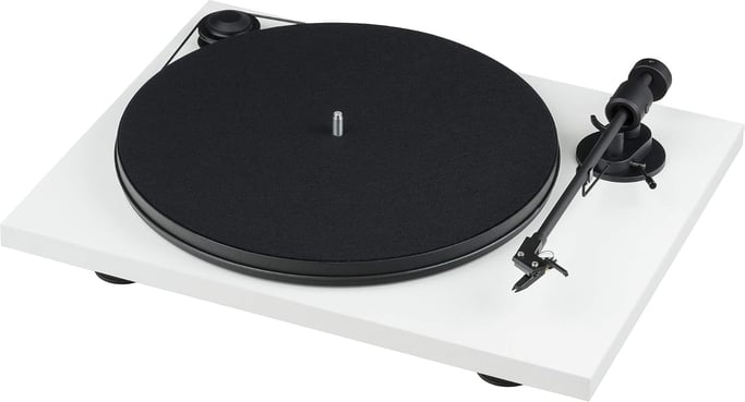 Primary E Phono, Platine Vinyle Audiophile avec préamplificateur Phono intégré et Sortie Phono/Line commutable (Blanc)