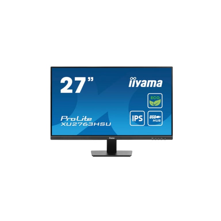 Ecran IIYAMA 27' dalle IPS LED Ultra mince 16:9 1920x1080 3ms 250 cdm2 100Hz 1xHDMI 1xDP 2xUSB HUB 3.2 HP 2x2W VESA 100x100 TCO produit ECO Neuf