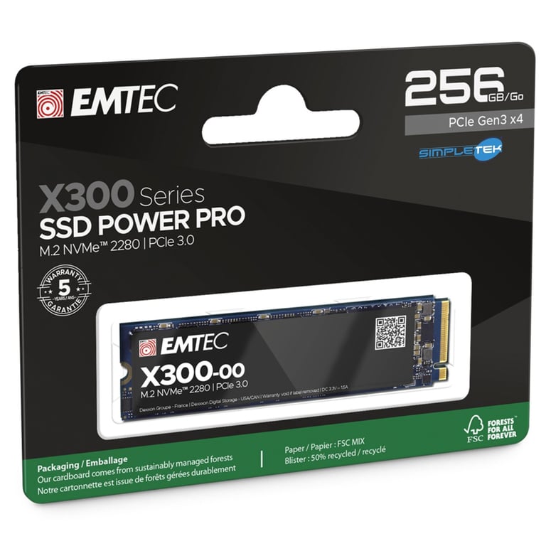 Emtec X300 .2 PCI Express 3.0 NVMe 3D NAND Neuf - vue 10