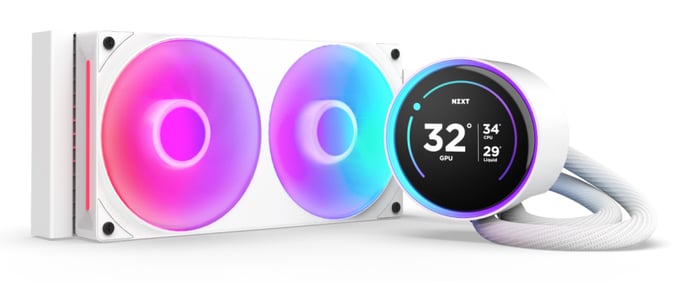 NZXT Kraken Elite 240 RGB Processeur Refroidisseur de liquide tout-en-un 12 cm Blanc 1 pièce(s)