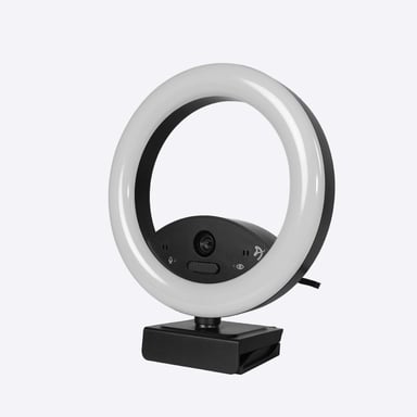 Arozzi Occhio True Privacy Ring Light cámara web 2 MP 1920 x 1080 Pixeles USB 2.0 Negro