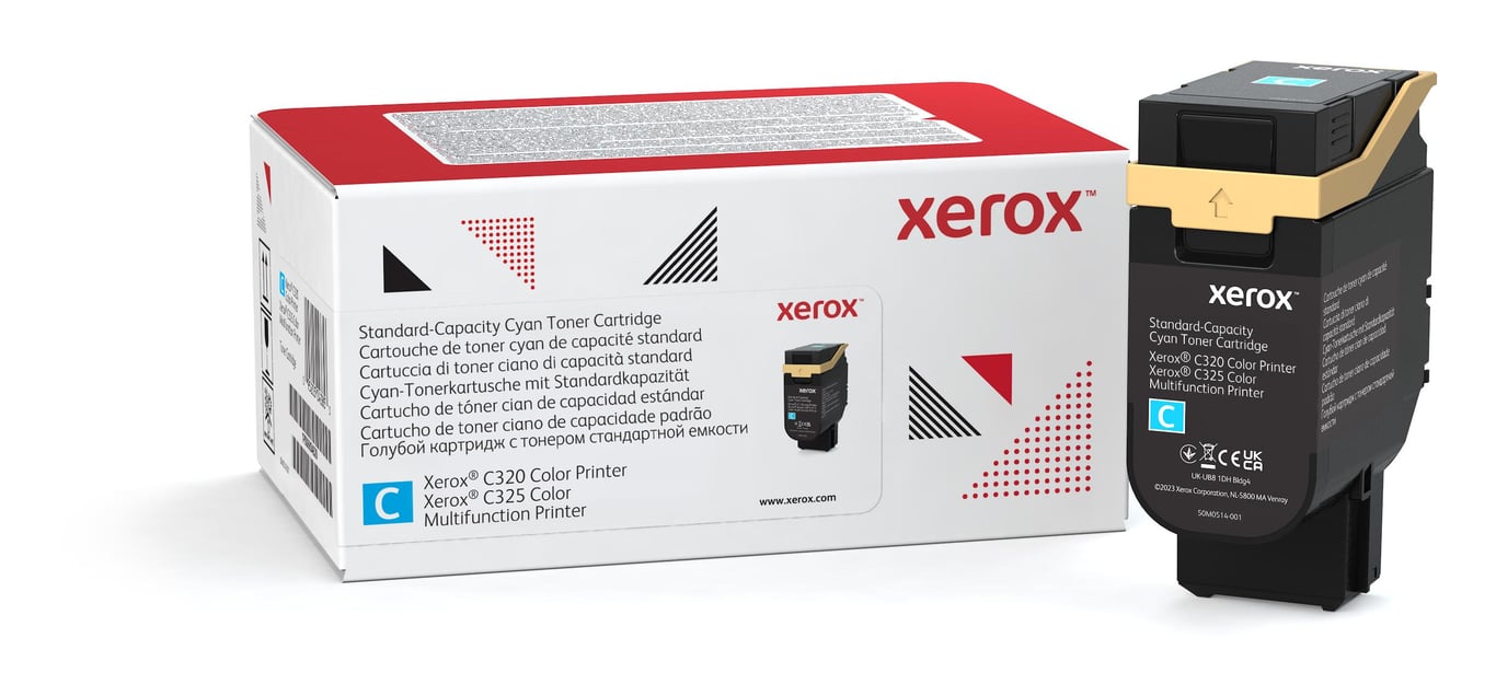 Xerox Cartouche de toner Cyan de Capacité standard Imprimante couleur C320multifonctions C325 1800 pages 006R04820 - vue 2