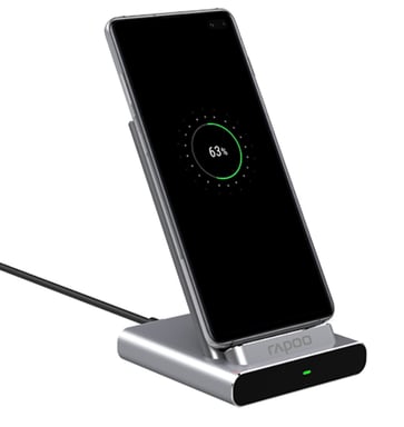 Rapoo XC350 Smartphone, Tablette Argent USB Recharge sans fil Charge rapide Intérieure