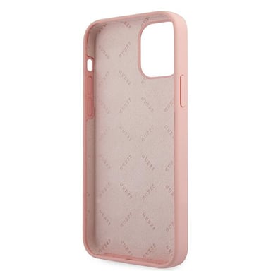 Guess Custodia rigida in silicone vintage per iPhone 12/12 Pro 6,1' Rosa