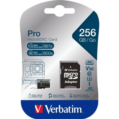 Memoria flash Verbatim 47045 256 GB MicroSDXC UHS-I Classe 10