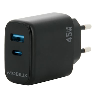 WALL CHARGER - 45W - 1 USB A + CHAR