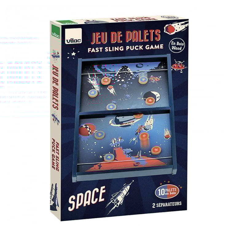 Jeu de Palets Spatiaux Vintage Aventure Intergalactique Neuf