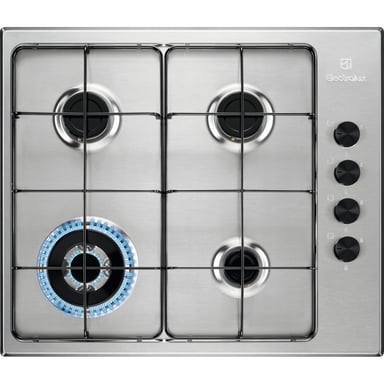 Table de cuisson à gaz triple couronne Electrolux EGS6414X en acier inoxydable 60 cm - Neuf