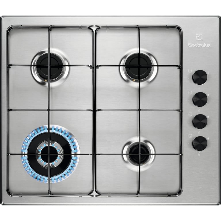 Plaque Gaz ELECTROLUX EGS6414X – 4 Foyers, Inox - vue 9