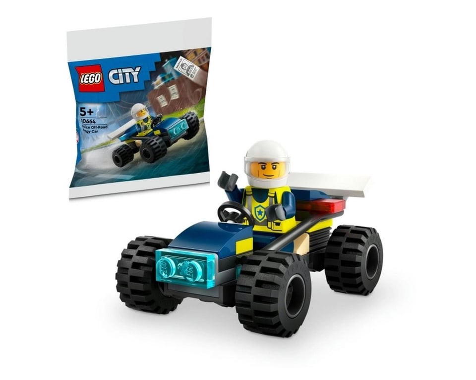 LEGO City Buggy Tout Terrain de la Police avec Minifigurine et Poster d'Avis de Recherche – 35 Pièces Neuf - vue 2