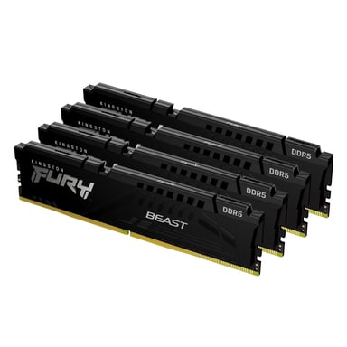 Kingston Technology FURY Beast 64GB 5600MT/s DDR5 CL40 DIMM (Kit de 4) Black XMP