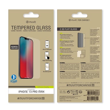 Muvit For Change Verre Trempe Iphone 13 Pro Max
