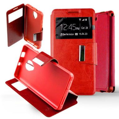 Etui Folio Rouge compatible Alcatel One Touch Pop Up