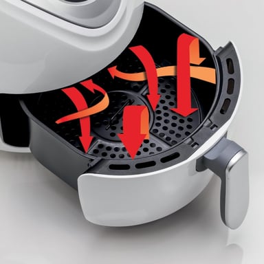 Ariete 4616/03 Unique 3,5 L Autonome 1300 W Friteuse d'air chaud Argent, Blanc