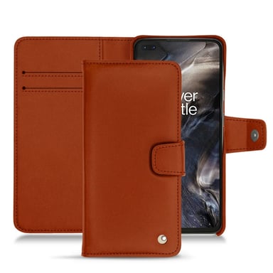Housse cuir OnePlus Nord -  - Orange - Cuir vegan