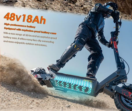 Patinete eléctrico KuKirin G2 Ultra: motor dual de 800 W, autonomía de 55 km, velocidad máxima de 50 km/h, plegable con pantalla LED para desplazamientos urbanos.