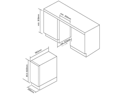 Cave à vin encastrable 58L 20 Btls CANDY 29.5cm F, CCVB30F1