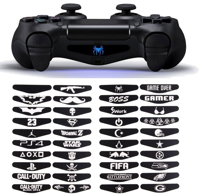 Stickers x40 pour Manette PlayStation 4 PS4 LED Bar Lumineuse Skin Autocollants Reutilisable