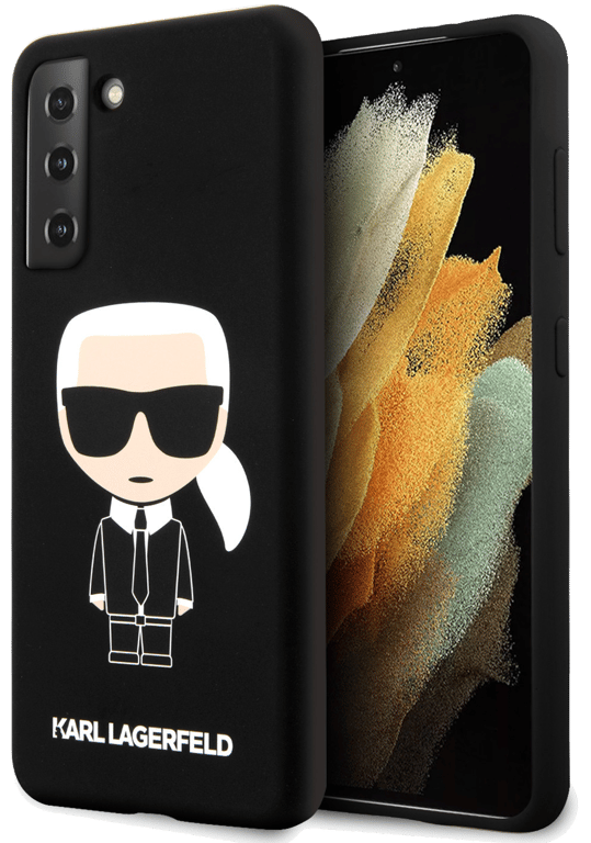 Karl Lagerfeld KLHCS21SSLFKBK Coque de Protection en Silicone pour S21 G991 Noir Iconic
