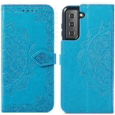 imoshion Etui de télephone Mandala pour Samsung Galaxy S21 - Turquoise