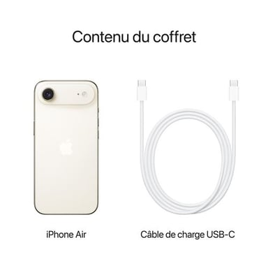iPhone Air (5G) 256 Go, Or Clair