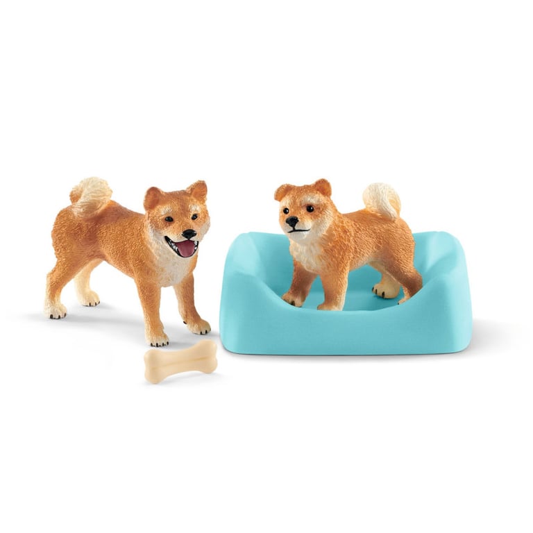 Schleich Shiba Inu Mother and Pup