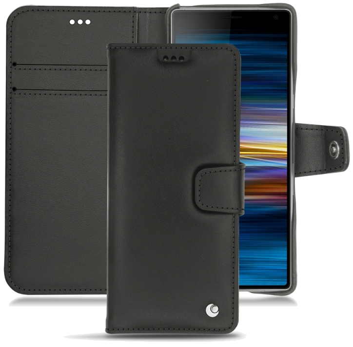 Housse cuir Sony Xperia 10 Plus - Rabat horizontal portefeuilleNoir